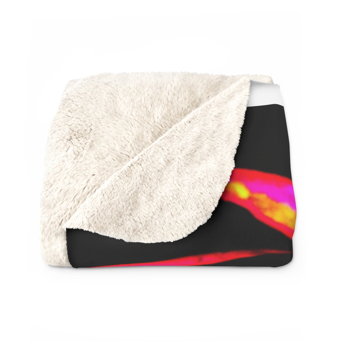"Retro Pollen Provocateurs" - NEON Butterflies Art Sherpa Blanket