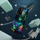 Neon Nocturne. Neon Butterflies and Mushrooms Premium Art Magsafe Magnet Tough IPhone 13 14 15 Pro Plus Max and Mini in Matte and Glossy Phone cases