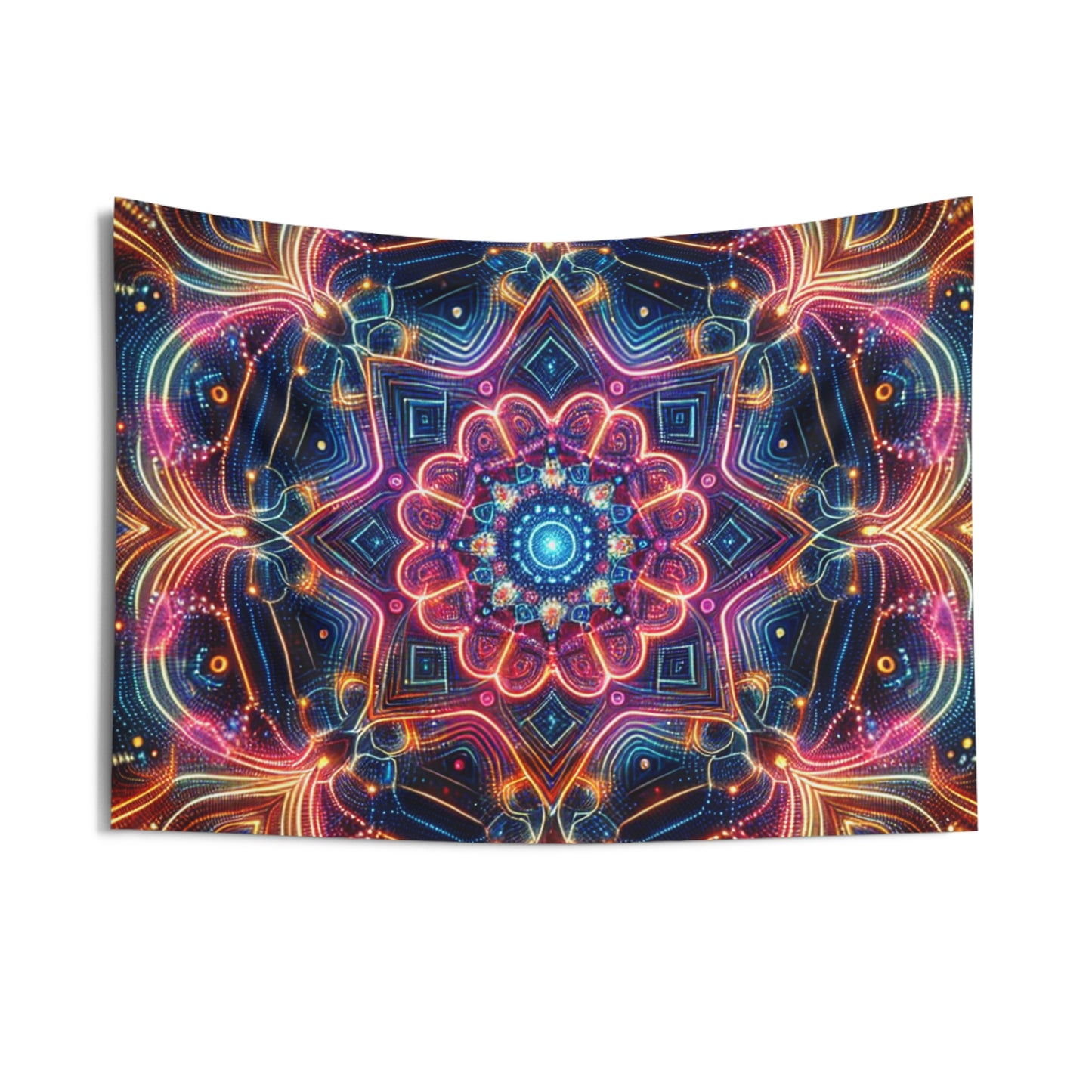 Neon Infinity Spectra Splatter Infinity Patterns Art Tapestry