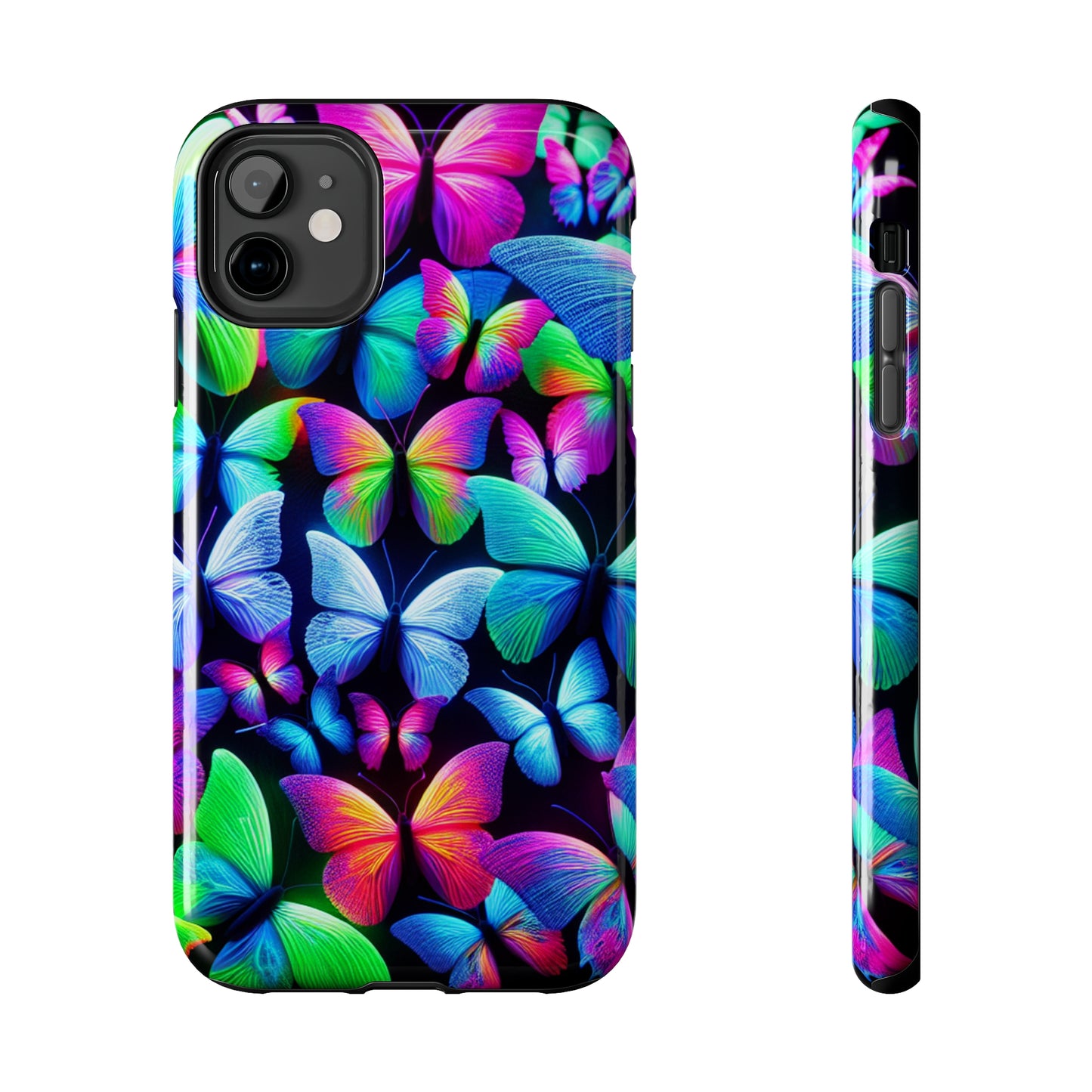"Neon Splendor" NEON Butterflies Tough Phone Case