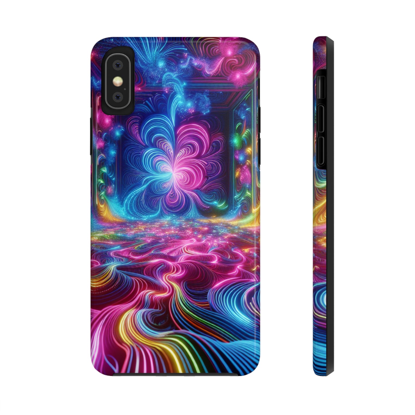 Vortex of Chromatic Wonder Trippy Infinity Patterns Tough Phone Case