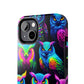 "Nocturnal Neon Glow" NEON Owls Tough Phone Case