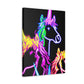 "Vibrant Neon Magic" NEON Unicorns Art Canvas