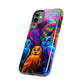 "Electric Vivid Night Owls" NEON Owls Tough Phone Case