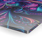 Vibrant Neon Infinity Fractalization. Trippy infity Pattern 1/4" Glossy Acrylic Art