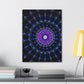 Neon Infinity Vortex. Trippy Infinity Patterns Art Canvas