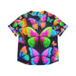 'Fanciful Flutterings' Neon Butterflies Womans Jersey