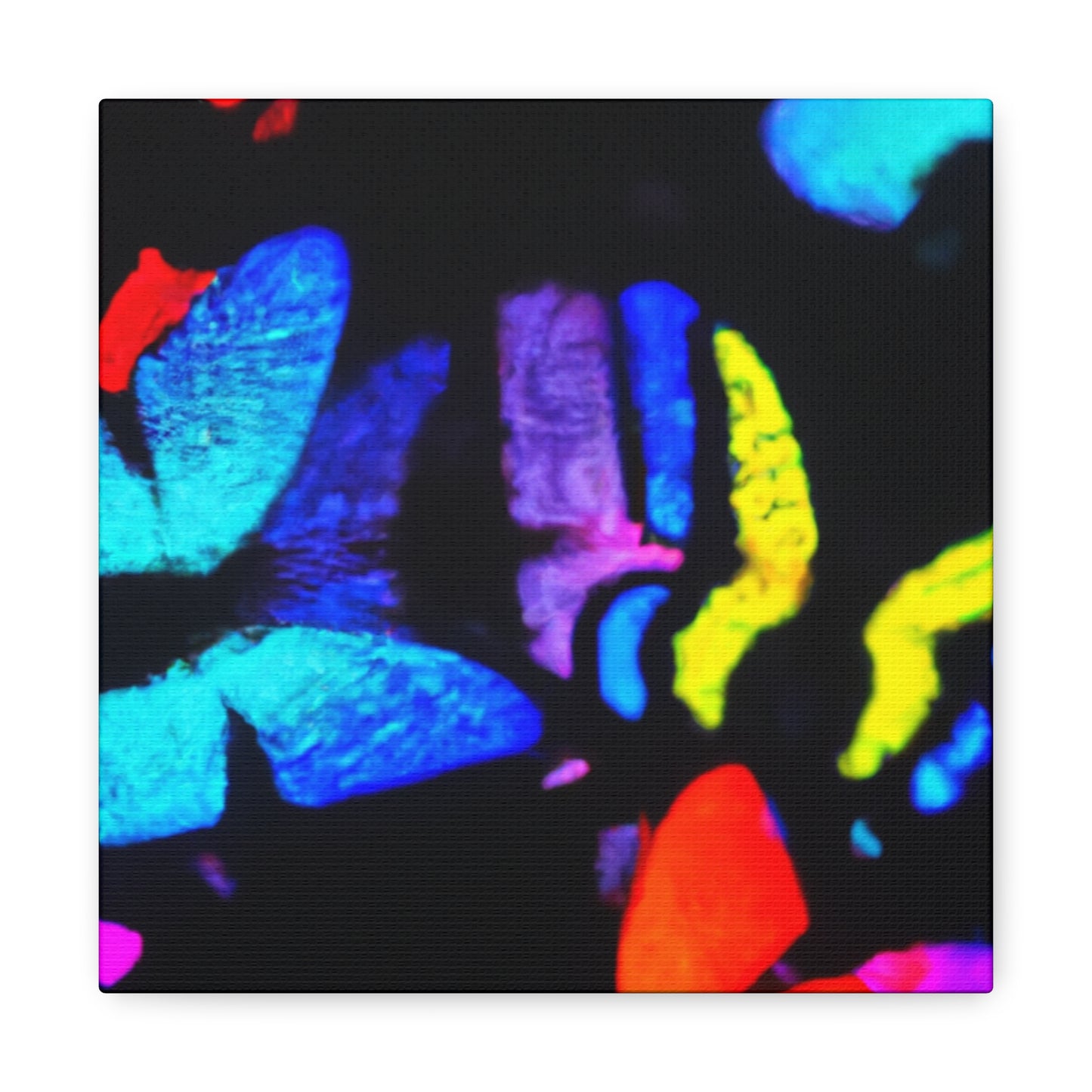 "Fantasia of Flutterbyes" Neon Butterflies  Art Canvas
