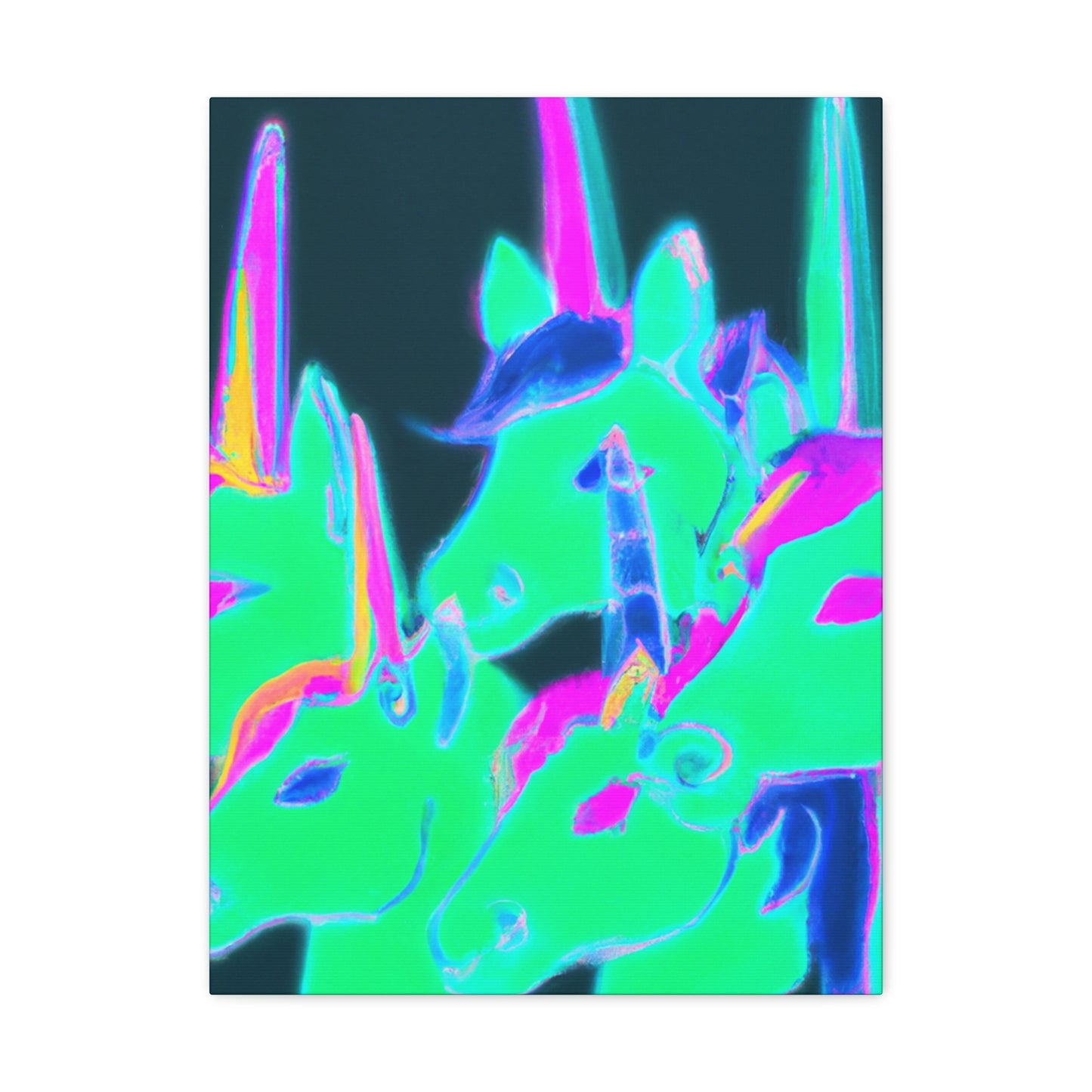 "Radiate Unicorns" NEON Unicorns Art Canvas