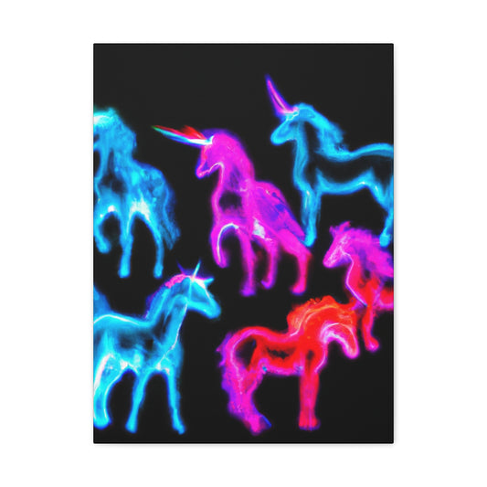 Neon Unicorn Fantasia NEON Unicorns Art Canvas