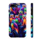 Neon Nocturne. NEON Owls Tough Phone Case