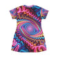 Neon Cosmos Collage. Infinity Patterns Womans T Shirt Dress