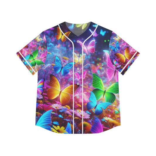 Neon Prismflutter. Neon Butterflies Womans Jersey