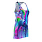 "Fantastical Neon Oasis" Neon Unicorns Racerback Dress