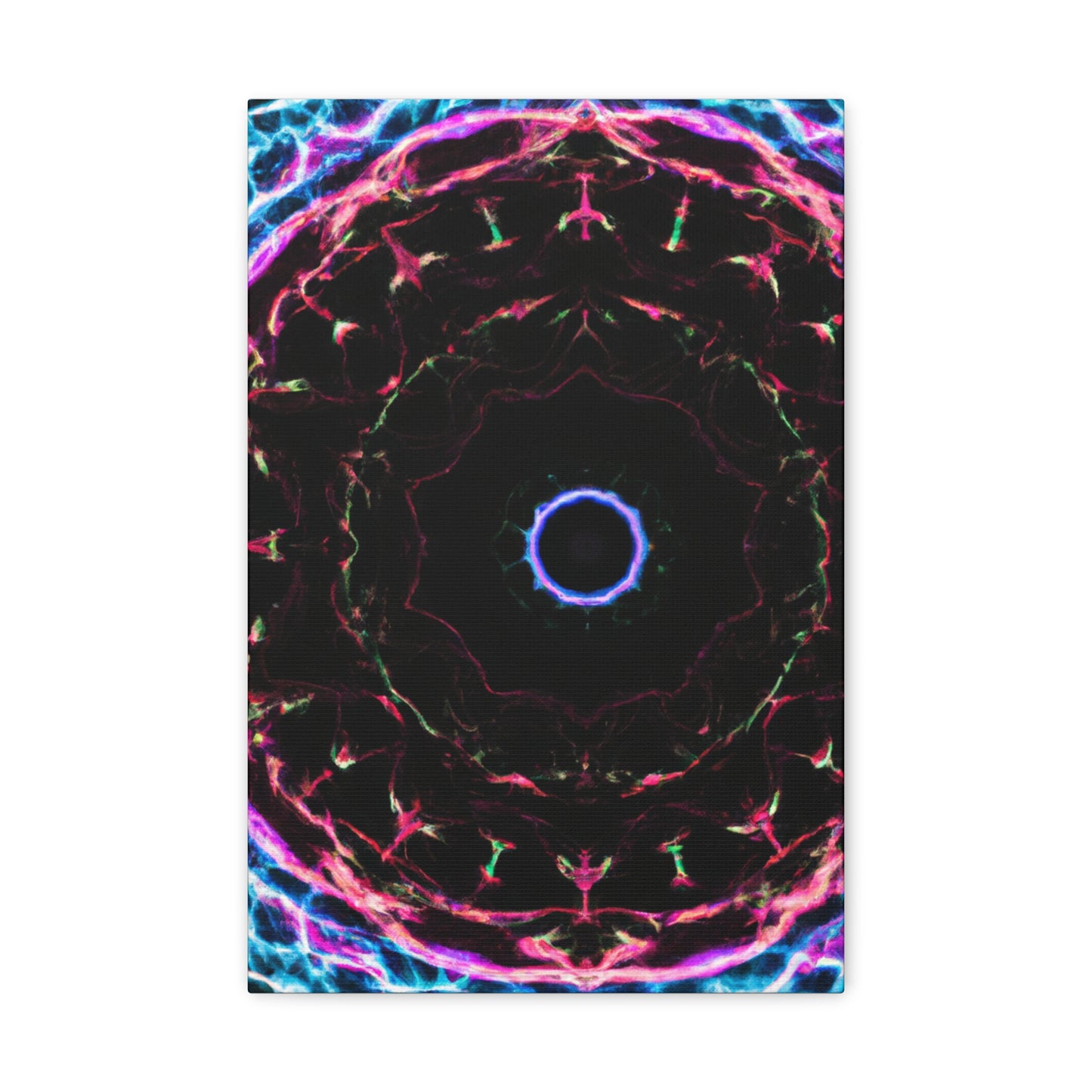 Vortex of Vibrancy Trippy Infinity Patterns Art Canvas