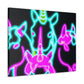 Neon Unicorns Galore! NEON Unicorns Art Canvas