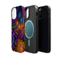 Vivid Voyage of Infinity Neon Splendor. Neon Trippy Infinity Patterns Premium Art Magsafe Magnet Tough IPhone 13 14 15 Pro Plus Max and Mini in Matte and Glossy Phone cases
