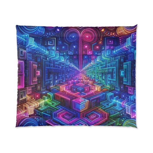 Aurora Flarezoom. Trippy Infinity Patterns Comforter Blanket