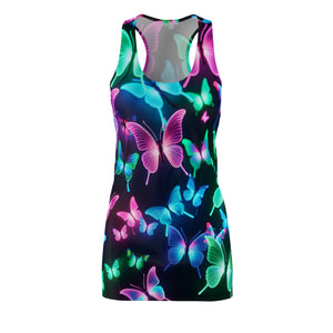 Neon Flight Fantasia Neon Butterflies  Racerback Dress