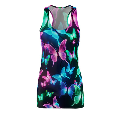 Neon Flight Fantasia Neon Butterflies  Racerback Dress