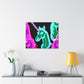 'Unicorns of the Electric Rainbow' NEON Unicorns Art Canvas