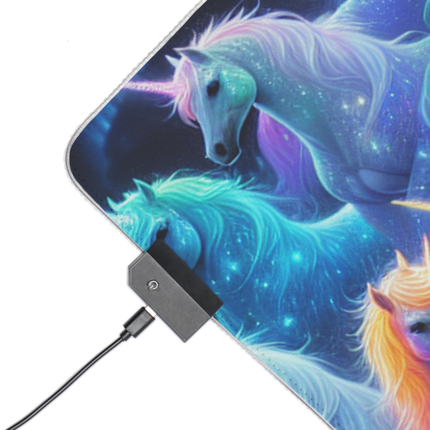 Neon Unicorn Dreamscape. NEON Unicorns LED Mousepad