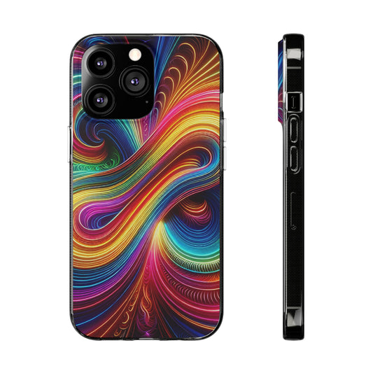 Neon Infinity Vortex Infinity Patterns Art Polycarbonate Phone Case