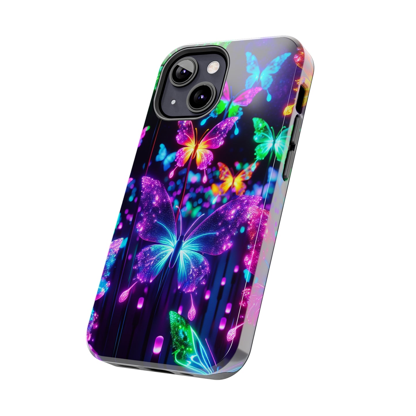 "Vibrance in Flight" NEON Butterflies Tough Phone Case