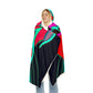"Vibrant Neon Owls" - NEON Owls Art Hooded Snuggle Blanket