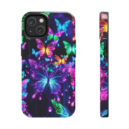 "Vibrance in Flight" NEON Butterflies Tough Phone Case