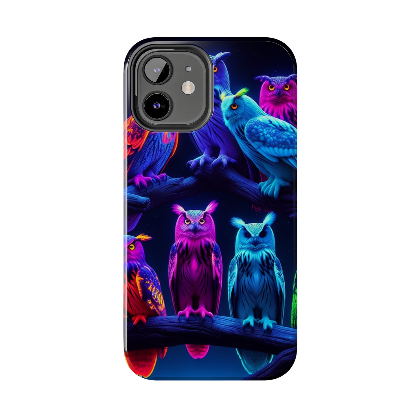 "Mystic Rally of the Neon Owls" NEON Owls Tough Phone Case
