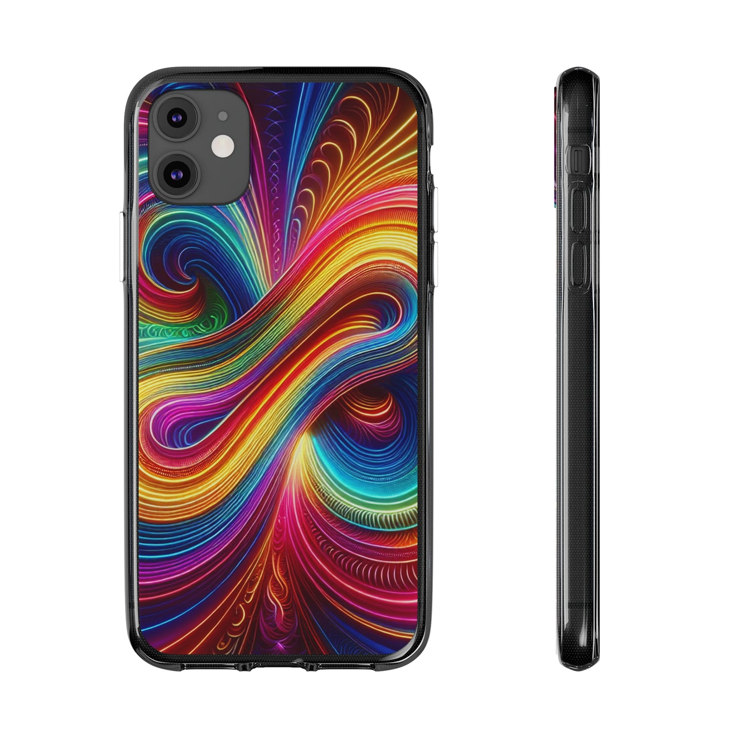 Neon Infinity Vortex Infinity Patterns Art Polycarbonate Phone Case
