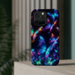 "Electrically Vivid Reverie" Neon Butterflies Premium Art Magsafe Magnet Tough IPhone 13 14 15 Pro Plus Max and Mini in Matte and Glossy Phone cases