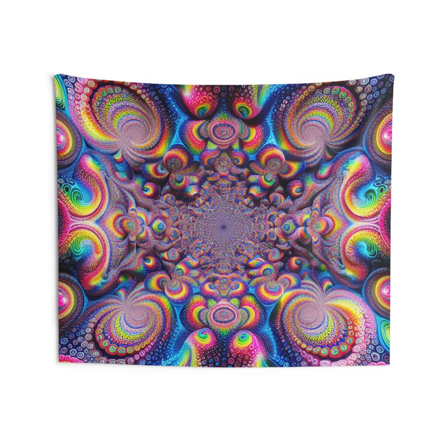 'Cosmic Kaleidoscope'. Infinity Patterns Art Tapestry