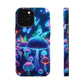 Neon Glitterbug Heaven. Neon Butterflies and Mushrooms Premium Art Magsafe Magnet Tough IPhone 13 14 15 Pro Plus Max and Mini in Matte and Glossy Phone cases