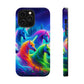 "Vibrant Neon Unicorn Rainbow" Neon Unicorns Premium Art Magsafe Magnet Tough IPhone 13 14 15 Pro Plus Max and Mini in Matte and Glossy Phone cases