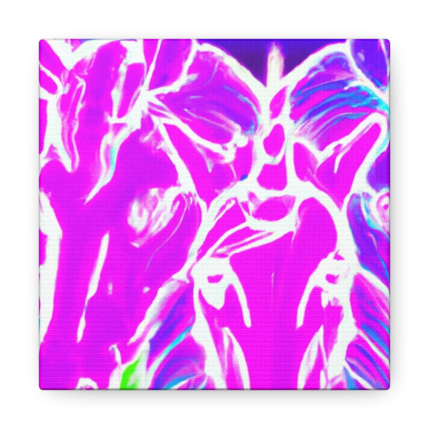 Neon Splendor Unicorns. NEON Unicorns Art Canvas