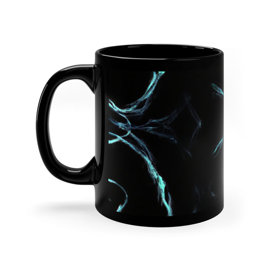 Psychedelic Vortex Splatter Trippy Infninty Patterns 11oz Black Mug