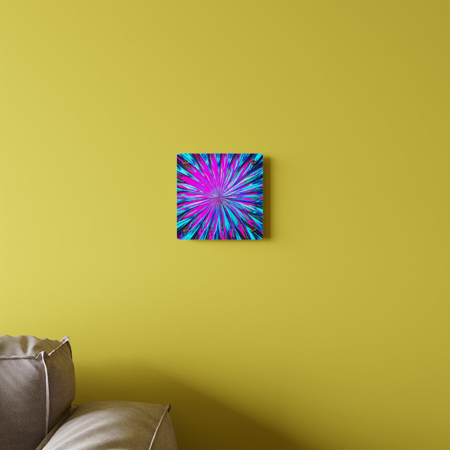 Cosmic Oasis Prismatic Dreaming. Trippy Infinity Patterns Acrylic Art Panel