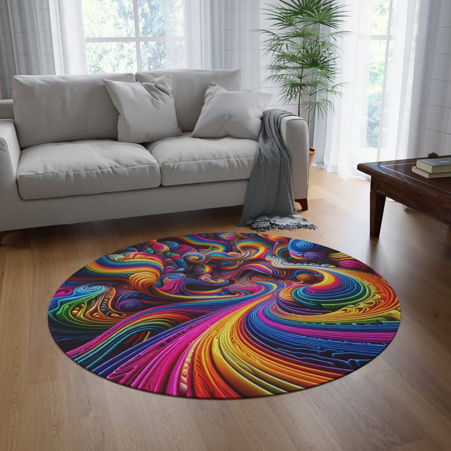 Neonomic Infinity Infinity Patterns Round Rug