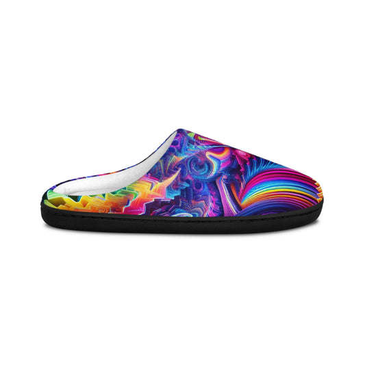 Neon Splat - Neon Butterflies Woman's Indoor Slippers