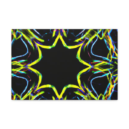 Vivid Neon Dreams of Infinity. Trippy Infinity Patterns Art Canvas