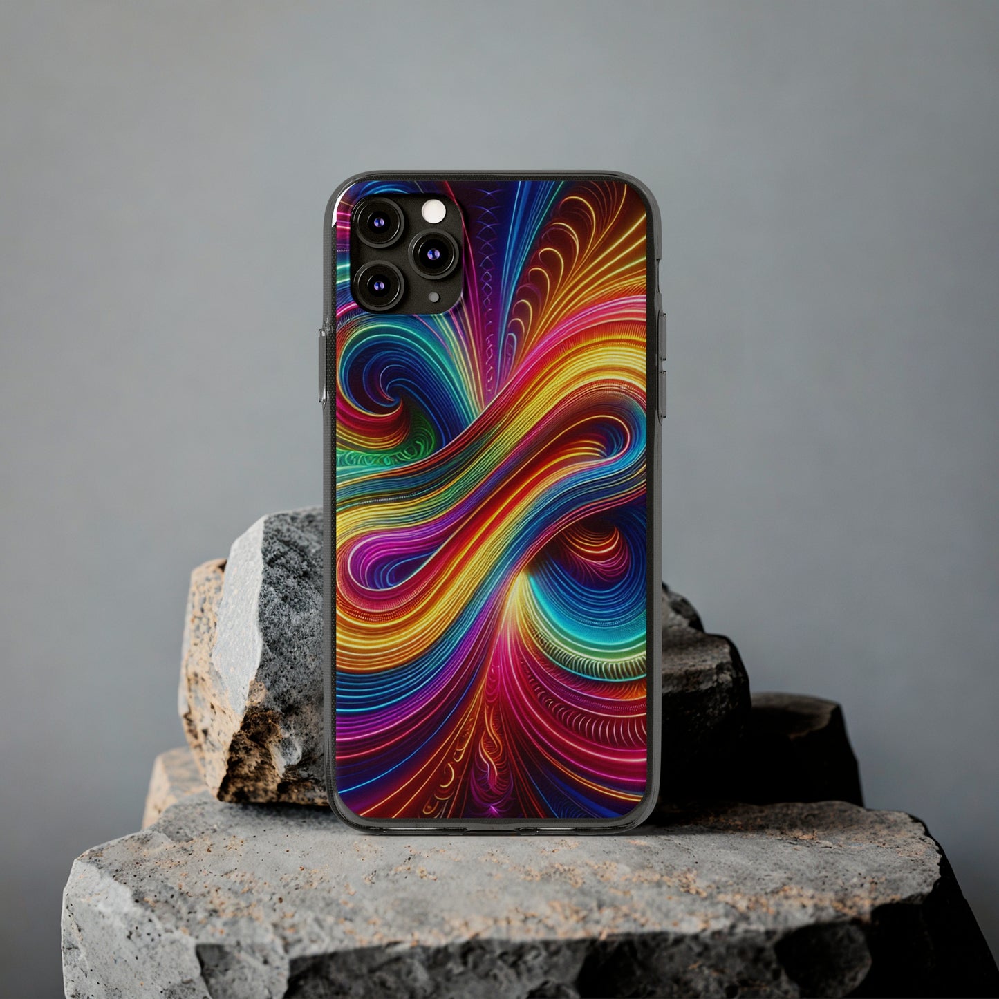 Neon Infinity Vortex Infinity Patterns Art Polycarbonate Phone Case