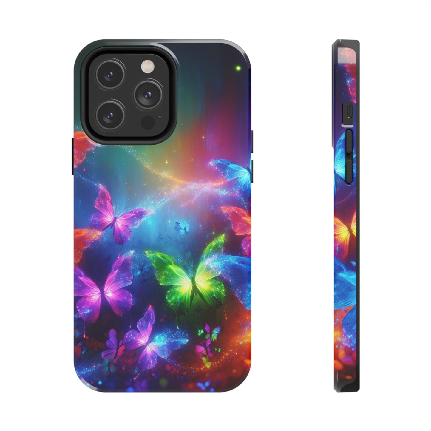 "Glow of the Luminous Butterflies" NEON Butterflies Tough Phone Case