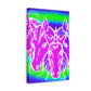 Neon Splendor Unicorns. NEON Unicorns Art Canvas