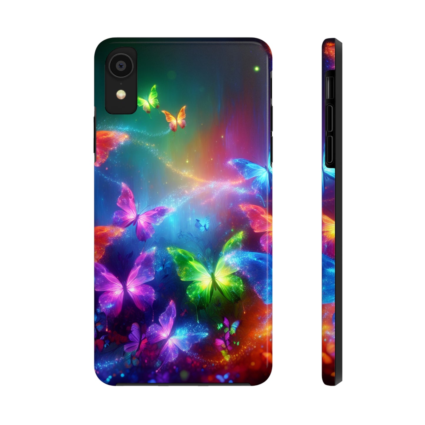 "Glow of the Luminous Butterflies" NEON Butterflies Tough Phone Case