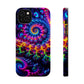 Twilight Infinyscape Neon Trippy Infinity Patterns Premium Art Magsafe Magnet Tough IPhone 13 14 15 Pro Plus Max and Mini in Matte and Glossy Phone cases