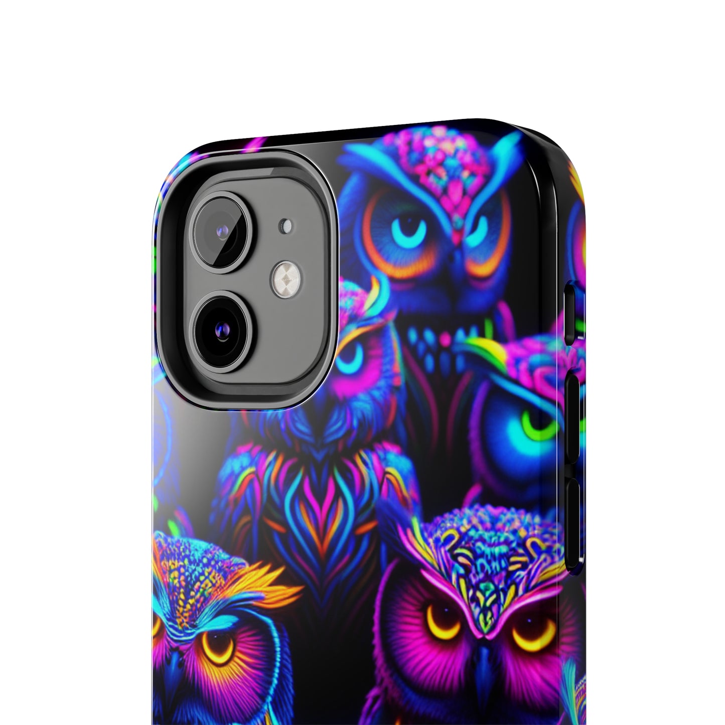 Neon Owl Congregation. NEON Owls Tough Phone Case