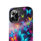 "Neon Flutterings" NEON Butterflies Tough Phone Case Iphone  7 8 9 10 11 12 13 14 SE X XR XS Pro Max Mini Plus