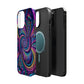 Cosmic Quasar Dreams. Neon Trippy Infinity Patterns Premium Art Magsafe Magnet Tough IPhone 13 14 15 Pro Plus Max and Mini in Matte and Glossy Phone cases